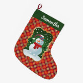 Festive Pset Snowman Stocking Grote Kerstsok (Voorkant (Hangend))