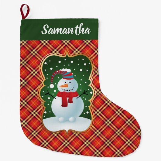 Festive Pset Snowman Stocking Grote Kerstsok (Voorkant)