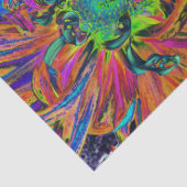 Festive Psychedelic Colorful Dahlia Flower Petals Tissuepapier (Detail)
