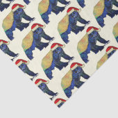 Festive Psychedelic Honey Badger kerstass Tissuepapier (Detail)