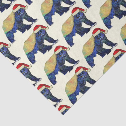 Festive Psychedelic Honey Badger kerstass Tissuepapier (Detail)