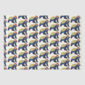 Festive Psychedelic Honey Badger kerstass Tissuepapier (Voorkant)