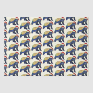 Festive Psychedelic Honey Badger kerstass Tissuepapier