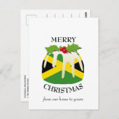Festive Pudding JAMAICA FLAG kerstBriefkaart Briefkaart (Voorkant / Achterkant)