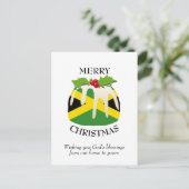 Festive Pudding JAMAICA FLAG kerstBriefkaart Briefkaart (Staand voorkant)
