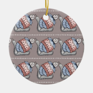 Festive pudding keramisch ornament