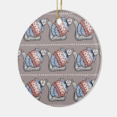 Festive pudding keramisch ornament (Links)