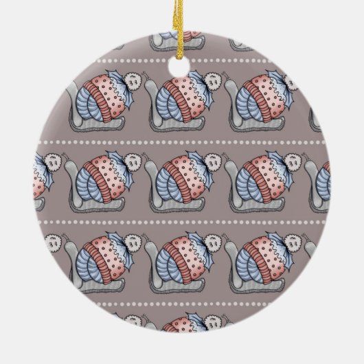 Festive pudding keramisch ornament (Achterkant)