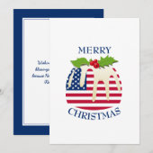 Festive Pudding with | AMERIKAANSE VLAG | Kerstmis Feestdagenkaart (Voorkant / Achterkant)