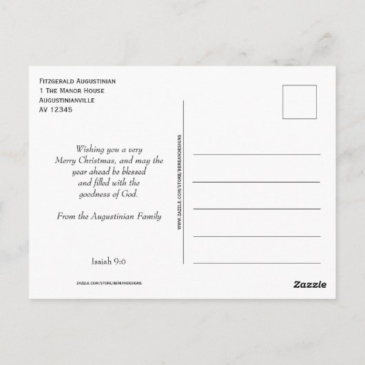 Festive Pudding with PORTUGAL FLAG Kerstmis Briefkaart (Achterkant)