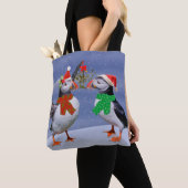Festive Puffins All Over Print Bag Tote Bag (Dichtbij)