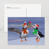 Festive Puffins Briefkaart (Voorkant / Achterkant)