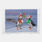 Festive Puffins Kitchen Towel Theedoek (Horizontaal)