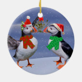 Festive Puffins Ornament (Achterkant)