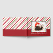 Festive Pug in Red Santa Hat met kerstverlichting Gastenboek (Volledig)