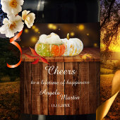 Festive Pumpkins Fall Weddennenlabel Wijn Etiket