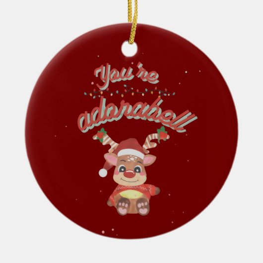 Festive Pun Ornament - Adorable Holiday Design (Voorkant)
