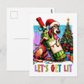 Festive Pup  Briefkaart (Voorkant / Achterkant)