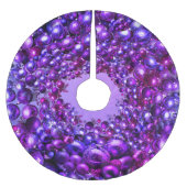 Festive Purple Holiday Tree Skirt Kerstboom Rok (Voorkant)