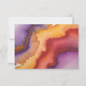 Festive Purple Orange and Red Roses Wedding Bedankkaart (Achterkant)