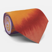 Festive Purple Orange and Red Roses Wedding Stropdas (Opgerold)