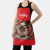 Festive Ragdoll Cat Christmas Personalized  Schort (Insitu)