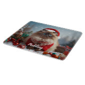 Festive Ragdoll Cat Christmas Personalized  Snijplank (Hoek)