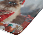 Festive Ragdoll Cat Christmas Personalized  Snijplank (Hoek)