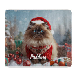 Festive Ragdoll Cat Christmas Personalized  Snijplank