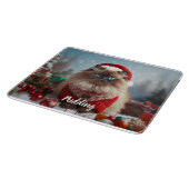 Festive Ragdoll Cat Christmas Personalized  Snijplank (Hoek)