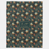 Festive red and gold luxury baubles blanket custom fleece deken (Voorkant)
