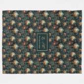 Festive red and gold luxury baubles blanket custom fleece deken (Voorkant (Horizontaal))