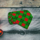 Festive Red and Green Christmas Argyle Pattern  Stropdas