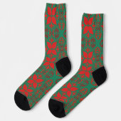 Festive Red and Green Pattern Sokken (Links)