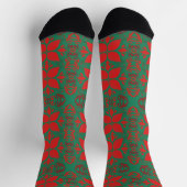 Festive Red and Green Pattern Sokken (Top)