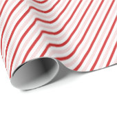 Festive Red and Pink Christmas Candy Cane Stripes Cadeaupapier (Rol Hoek)