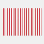 Festive Red and White Christmas Tree Pattern Inpakpapier Vel (Voorkant 3)