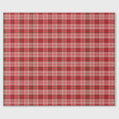 Festive Red and White Tartan Plaid Cadeaupapier (Vlak)