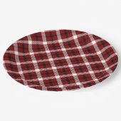 Festive Red, Black & White-kerstcadeautje Papieren Bordje (Gekanteld)