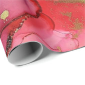 Festive Red Blue Gold Cadeaupapier (Rol Hoek)