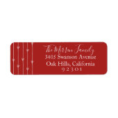 Festive Red Boho Return Address Label (Voorkant)