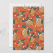 Festive Red Botanical Business Holiday Party Kaart (Achterkant)