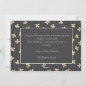 Festive Red Bow & Floral Flat Holiday Card Feestdagenkaart (Achterkant)