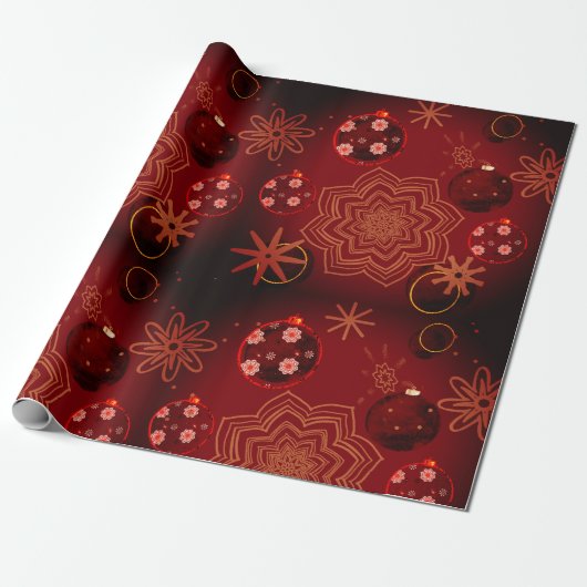 Festive Red Cadeaupapier (Uitgerold)