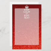 Festive Red Calm for Jouw tekst Briefpapier (Voorkant / Achterkant)