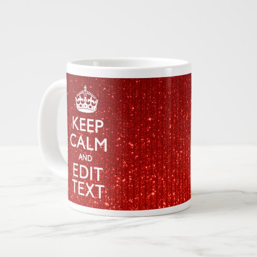 Festive Red Calm for Jouw tekst Grote Koffiekop (Links)