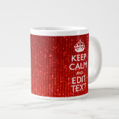 Festive Red Calm for Jouw tekst Grote Koffiekop (Voorkant rechts)