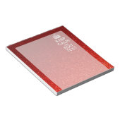 Festive Red Calm for Jouw tekst Notitieblok (Schuin)