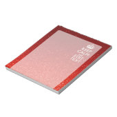 Festive Red Calm for Jouw tekst Notitieblok (Linkerzijde)