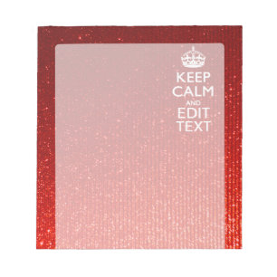 Festive Red Calm for Jouw tekst Notitieblok